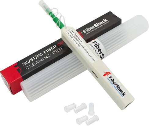 Fibershack - 1.25mm LC Fiber Cleaner Pen. 800+ Single Click Fiber Cleaner. Dual Fiber Optic Connector Cleaner & Endface Fiber Optic Cleaning Pen. Fiber LC Cleaner Comes with an Added Protection Case in Kuwait