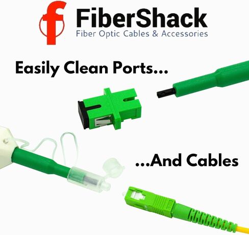 Fibershack - 1.25mm LC Fiber Cleaner Pen. 800+ Single Click Fiber Cleaner. Dual Fiber Optic Connector Cleaner & Endface Fiber Optic Cleaning Pen. Fiber LC Cleaner Comes with an Added Protection Case in Kuwait