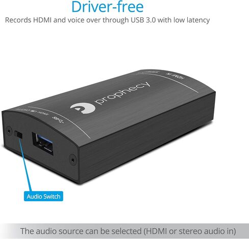 gofanco Prophecy USB 3.0 HDMI Video Capture Card Device | Stream and Share Gameplay, 1080p 60Hz, PS4 Game Consoles, TAA Compliant PRO-CaptureHD in Kuwait