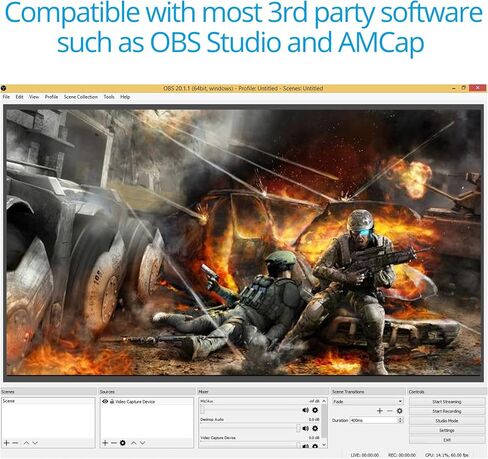 gofanco Prophecy USB 3.0 HDMI Video Capture Card Device | Stream and Share Gameplay, 1080p 60Hz, PS4 Game Consoles, TAA Compliant PRO-CaptureHD in Kuwait