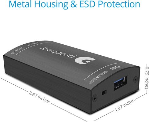 gofanco Prophecy USB 3.0 HDMI Video Capture Card Device | Stream and Share Gameplay, 1080p 60Hz, PS4 Game Consoles, TAA Compliant PRO-CaptureHD in Kuwait