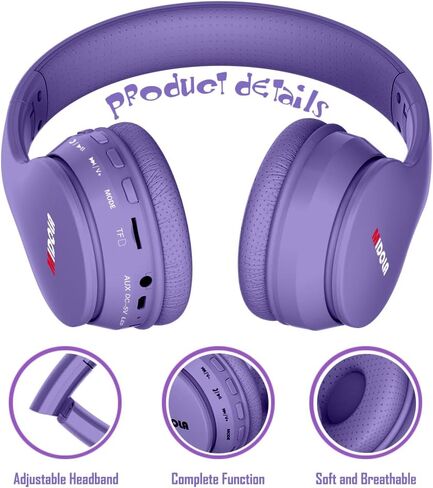 Kids Bluetooth Headphones Wireless Over-Ear,68Hrs,Volume Limit 85/94dB Blue in Kuwait