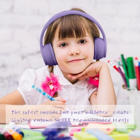 Kids Bluetooth Headphones Wireless Over-Ear,68Hrs,Volume Limit 85/94dB Blue in Kuwait