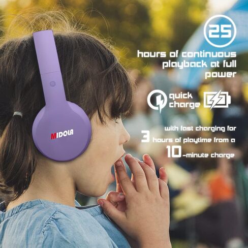 Kids Bluetooth Headphones Wireless Over-Ear,68Hrs,Volume Limit 85/94dB Blue in Kuwait