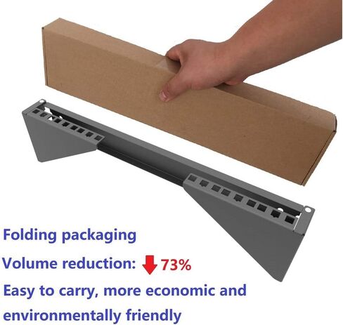 1U Folding 19 Inches Cold Rolled Steel Wall Mountable Simple Vertical Rack and Networking Euipment Rack Including Hardware for Assembly（1U100 in Saudi Arabia