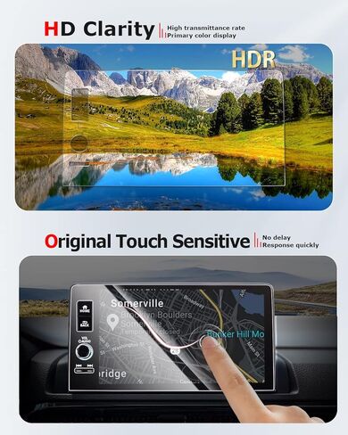 2 Pack Tempered Glass Screen Protector For 2023 2024 2025 CRV & 11th Civic,9 Inch HD Protective Film Compatible With Honda CR-V Accessories in Kuwait