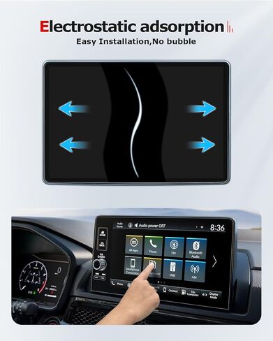 2 Pack Tempered Glass Screen Protector For 2023 2024 2025 CRV & 11th Civic,9 Inch HD Protective Film Compatible With Honda CR-V Accessories in Kuwait