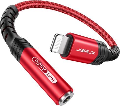 محول JSAUX Lightning إلى 3.5 مم، محول سماعة رأس iPhone [معتمد من Apple MFi] محول iPhone Aux متوافق مع iPhone 14/14 Pro Max/13/13 Pro Max/12/12 Pro Max/11/11 Pro Max/SE/X/XR /XS/8-أسود in Saudi Arabia