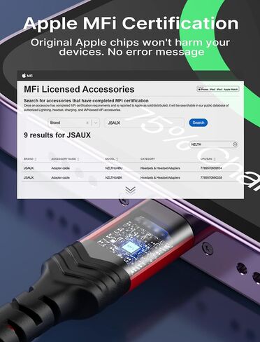 محول JSAUX Lightning إلى 3.5 مم، محول سماعة رأس iPhone [معتمد من Apple MFi] محول iPhone Aux متوافق مع iPhone 14/14 Pro Max/13/13 Pro Max/12/12 Pro Max/11/11 Pro Max/SE/X/XR /XS/8-أسود in Saudi Arabia