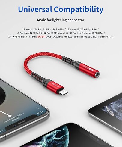 محول JSAUX Lightning إلى 3.5 مم، محول سماعة رأس iPhone [معتمد من Apple MFi] محول iPhone Aux متوافق مع iPhone 14/14 Pro Max/13/13 Pro Max/12/12 Pro Max/11/11 Pro Max/SE/X/XR /XS/8-أسود in Saudi Arabia