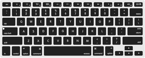 MOSISO Silicone Keyboard Cover Compatible with MacBook Air 13 inch A1466 A1369 2010-2017&Compatible with MacBook Pro 13/15 inch (with/without Retina Display, 2015 or Older Version), Airy Blue in Kuwait