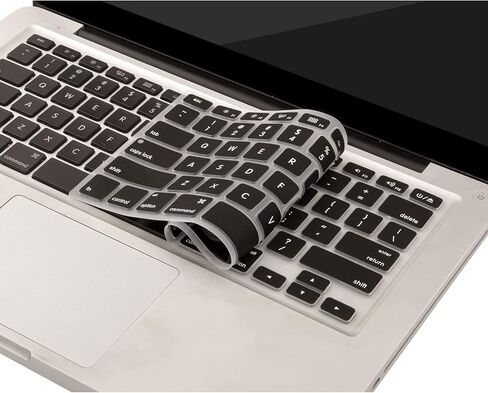 MOSISO Silicone Keyboard Cover Compatible with MacBook Air 13 inch A1466 A1369 2010-2017&Compatible with MacBook Pro 13/15 inch (with/without Retina Display, 2015 or Older Version), Airy Blue in Kuwait