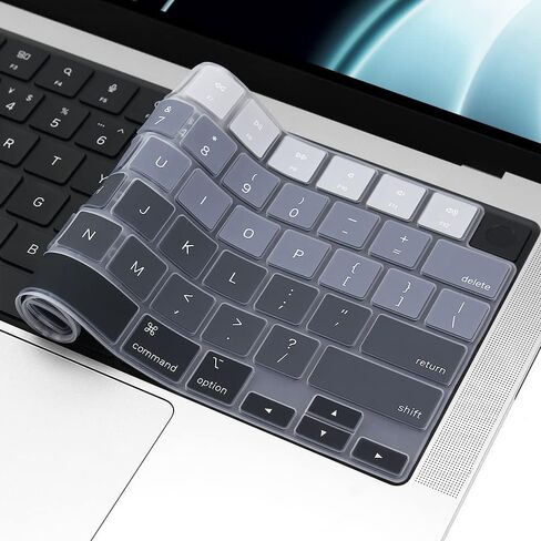 ProElife Keyboard Cover Skin for MacBook Air 13/15 Inch M5 M4, Ombre Pink | US Enter, Ultra Thin (0.26 mm), Silicone Protective Skin, Easy to Apply, Washable & Reusable, Dust-proof, Precision Molded in Kuwait
