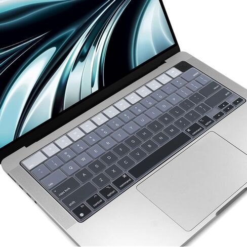 ProElife Keyboard Cover Skin for MacBook Air 13/15 Inch M5 M4, Ombre Pink | US Enter, Ultra Thin (0.26 mm), Silicone Protective Skin, Easy to Apply, Washable & Reusable, Dust-proof, Precision Molded in Kuwait