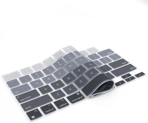 ProElife Keyboard Cover Skin for MacBook Air 13/15 Inch M5 M4, Ombre Pink | US Enter, Ultra Thin (0.26 mm), Silicone Protective Skin, Easy to Apply, Washable & Reusable, Dust-proof, Precision Molded in Kuwait