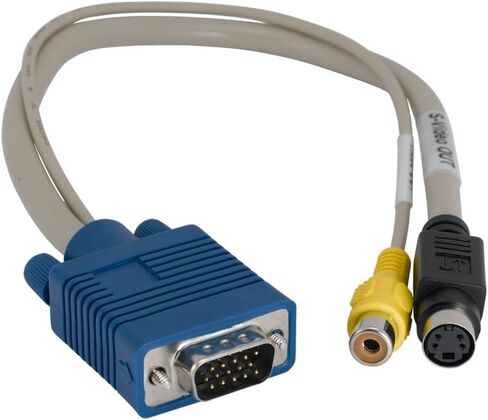 كابليليرا كيبل محول بطاقة فيديو الى فيديو S والتلفزيون ZC7AF2MF-01، HD15M الى MD4F + RCA F 12 انش، 28AWG، القطر الخارجي: 7.0 ملم in Kuwait