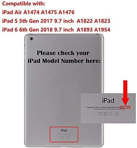Dock Connector Compatible with iPad Air 2013 A1474 A1475 | iPad 5 5th Gen 9.7 inch 2017 A1822 A1823 A1822 A1823 | iPad 6 6th Gen 9.7 inch 2018 A1893 A1954 Charging Port Assembly Flex Cable (Black) in Kuwait