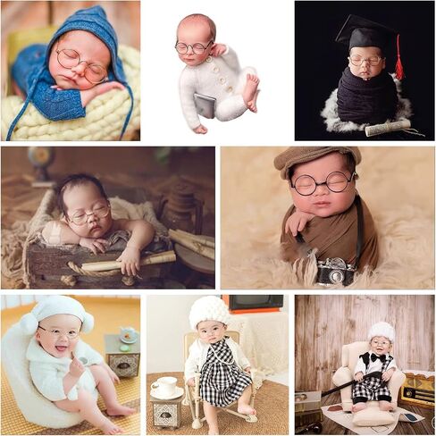 Infant Newborn Photography Glasses Baby Boy Girl Photo Shoot Sunglasses Props in Saudi Arabia