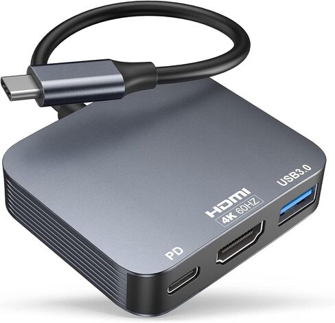 vilcome USB C to HDMI Adapter【4K@60HZ】, Type-C to HDMI Adapter Multiport with USB Type C PD & USB 3.0 Port, HDMI to USB C Adapter for MacBook Pro/Air, Ipad Pro/Air, Dell XPS 13/15, Android Samsung in Kuwait