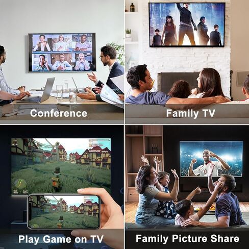 [معتمد من Apple MFi] محول Lightning إلى HDMI لأجهزة iPhone إلى TV، كابل صوت AV رقمي 1080P، موصل شاشة مزامنة مع منفذ شحن، التوصيل والتشغيل متوافق مع iPhone/TV/جهاز العرض/الشاشة in Kuwait