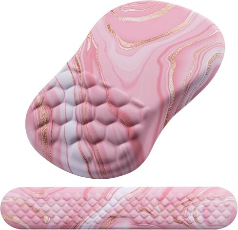 Ergonomic Mouse Pad with Wrist Support and Keyboard Wrist Rest Set | Memory Foam Wrist Cushion, Non-Slip PU Base, Massage Design, Relieves Wrist Pressure for Work, Gaming & Office Use in Kuwait