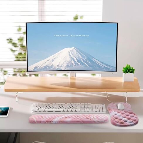 Ergonomic Mouse Pad with Wrist Support and Keyboard Wrist Rest Set | Memory Foam Wrist Cushion, Non-Slip PU Base, Massage Design, Relieves Wrist Pressure for Work, Gaming & Office Use in Kuwait