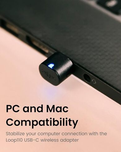 SHOKZ Loop 110 USB-C Wireless Adapter for OpenComm2 UC, Bluetooth Dongle Receiver Compatible Bone Conduction Headsets in Kuwait