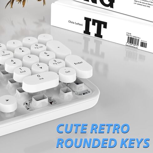 Wireless Keyboard and Mouse Cute Retro Typewriter for PC in Kuwait