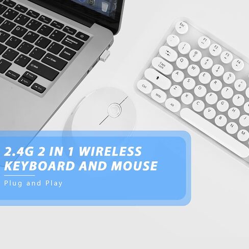 Wireless Keyboard and Mouse Cute Retro Typewriter for PC in Kuwait
