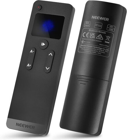 جهاز التحكم عن بعد NEEWER RT111 لتطبيق NEEWER Teleprompter، تمت ترقيته باستخدام اتصال بلوتوث مباشر وزر صامت، متوافق مع الهواتف الذكية والكمبيوتر اللوحي iOS Android لـ X1 PRO X14 PRO X17 والمزيد in Saudi Arabia