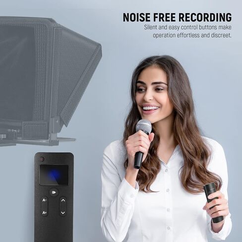 جهاز التحكم عن بعد NEEWER RT111 لتطبيق NEEWER Teleprompter، تمت ترقيته باستخدام اتصال بلوتوث مباشر وزر صامت، متوافق مع الهواتف الذكية والكمبيوتر اللوحي iOS Android لـ X1 PRO X14 PRO X17 والمزيد in Saudi Arabia
