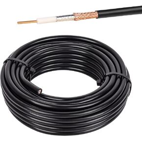 MOOKEERF RG8X Coaxial Cable 100ft,Low Loss 50 ohm RG 8X Cable 100 Feet,Black in Kuwait