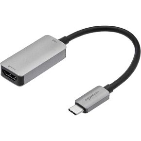 Amazon Basics USB-C 3.1 Male to HDMI Female Adapter for Phone and Tablet, 4K@60Hz, Portable, Plug and Play, Gray, 1.69 x 1.45 x 0.43 inches in Saudi Arabia