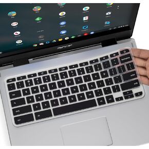 CaseBuy Keyboard Skin Cover for Acer Chromebook Spin 11 311 CP311 C733 R11 C738T 511 512/Chromebook 314 514 CB314 CB514 /Chromebook Spin 713 CP713 R13 CB5-312T/Acer Chromebook 14 15 inch, Black