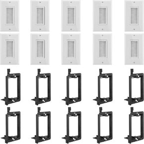 Fosmon Single Gang Brush Wall Plate with Low Voltage Bracket - 5 Pack in Kuwait