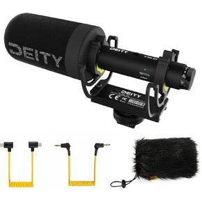ميكروفون Deity V-Mic D4، ميكروفون فيديو Shotgun اتجاهي متوافق مع كاميرا DSLR/iPhone/Android الذكي/الكمبيوتر المحمول مع حامل الصدمات، يدعم الإخراج الرقمي USB-C للكمبيوتر الشخصي، عمر البطارية 60 ساعة in Kuwait
