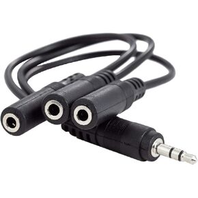 Ancable 3.5mm (1/8") TRS 1 Male to 3 Female 3-Way Stereo Splitter Audio Cable in Kuwait
