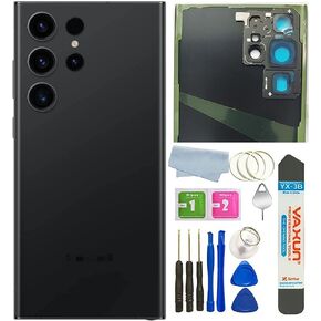 Galaxy S23 Ultra Back Glass Cover Housing Door Replacement for Samsung Galaxy S23 Ultra 5G Back Glass Cover with Pre-Install Tapes (Not Suitable for S23 / S23+ Plus) (Phantom Black) in Kuwait