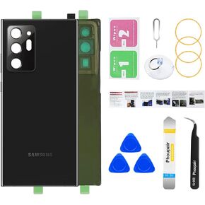 بديل الزجاج الخلفي Phoupair OEM لهاتف Samsung Galaxy Note 20 Ultra 5G مع مجموعة أدوات إصلاح احترافية (أبيض صوفي)