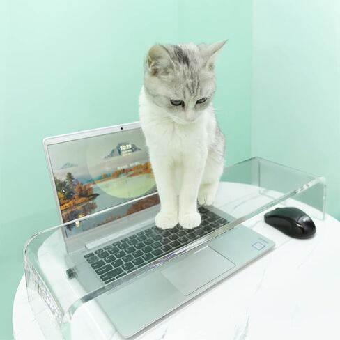غطاء كيبورد مضاد للقطط، واقي كيبورد شفاف من زجاج شبكي يمنع القطة من لمس الكيبورد بشكل فعال in Kuwait