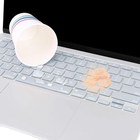 غطاء لوحة المفاتيح MOSISO متوافق مع جهاز MacBook Air 13 بوصة 2022 2021 إصدار 2020 A2337 M1 A2179 شاشة Retina مع لوحة مفاتيح سحرية بإضاءة خلفية تعمل باللمس، جلد سيليكون واقٍ مقاوم للماء، أسود in Kuwait