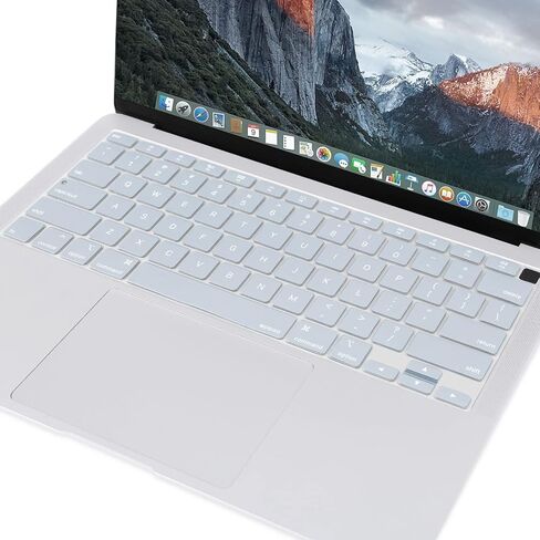 غطاء لوحة المفاتيح MOSISO متوافق مع جهاز MacBook Air 13 بوصة 2022 2021 إصدار 2020 A2337 M1 A2179 شاشة Retina مع لوحة مفاتيح سحرية بإضاءة خلفية تعمل باللمس، جلد سيليكون واقٍ مقاوم للماء، أسود in Kuwait