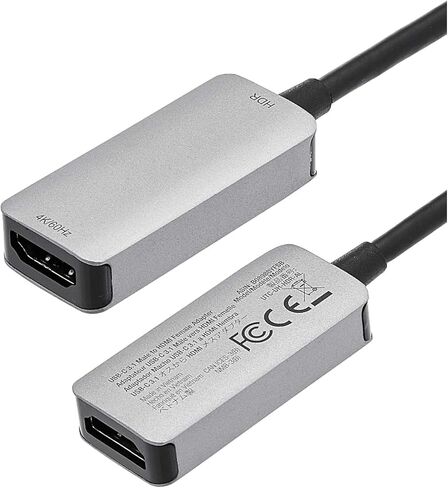 Amazon Basics USB-C 3.1 Male to HDMI Female Adapter (4K@60Hz), Gray, 1.69 x 1.45 x 0.43 inches in Saudi Arabia