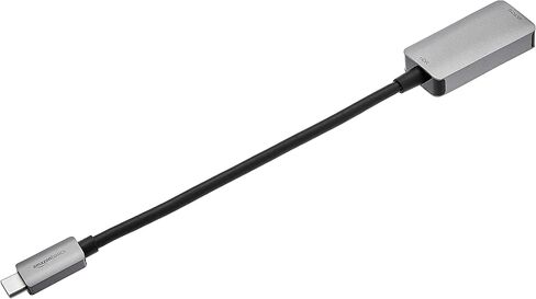 Amazon Basics USB-C 3.1 Male to HDMI Female Adapter (4K@60Hz), Gray, 1.69 x 1.45 x 0.43 inches in Saudi Arabia