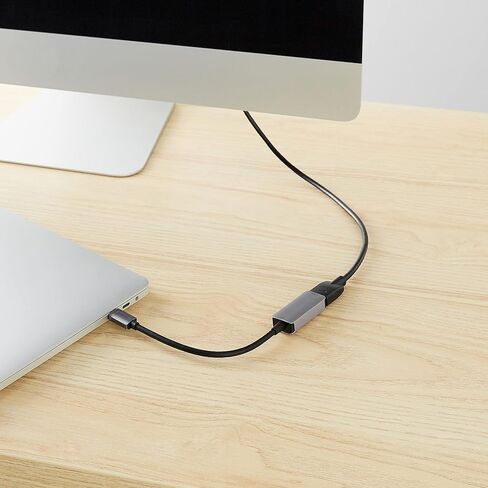 Amazon Basics USB-C 3.1 Male to HDMI Female Adapter (4K@60Hz), Gray, 1.69 x 1.45 x 0.43 inches in Saudi Arabia