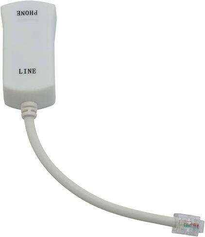 InstallerParts DSL Modem Phone Filter - for Interference Elimination and Static Noise Blocker | for Answering Machine, Fax Machine, Telephones Landline Cordless | Single Pack, White in Kuwait