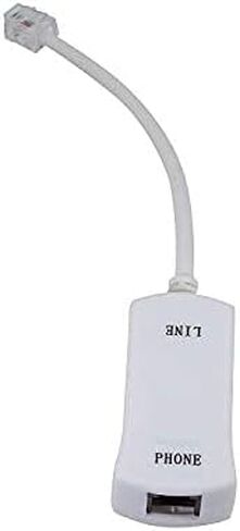 InstallerParts DSL Modem Phone Filter - for Interference Elimination and Static Noise Blocker | for Answering Machine, Fax Machine, Telephones Landline Cordless | Single Pack, White in Kuwait