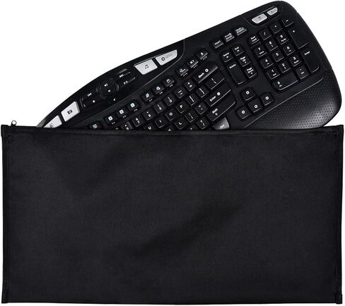 غطاء حقيبة لوحة المفاتيح للوحة المفاتيح العالمية، Logitech/Razer/Das/Havit/Apple Magic، غطاء غبار للوحة المفاتيح اللاسلكية/السلكية/كمبيوتر الألعاب - أسود in Saudi Arabia