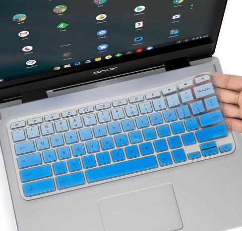 Keyboard Cover for Acer Chromebook Spin 11 311 C733 CP311 511 512/Chromebook 11 CB3-131 CB3-132 CP311 C738T CB5-132T/Chromebook Spin 713 CP713 R13 CB5-312T/Acer Chromebook 14 15 inch,Gradual Blue in Kuwait