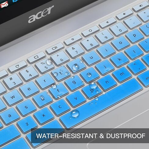 Keyboard Cover for Acer Chromebook Spin 11 311 C733 CP311 511 512/Chromebook 11 CB3-131 CB3-132 CP311 C738T CB5-132T/Chromebook Spin 713 CP713 R13 CB5-312T/Acer Chromebook 14 15 inch,Gradual Blue in Kuwait
